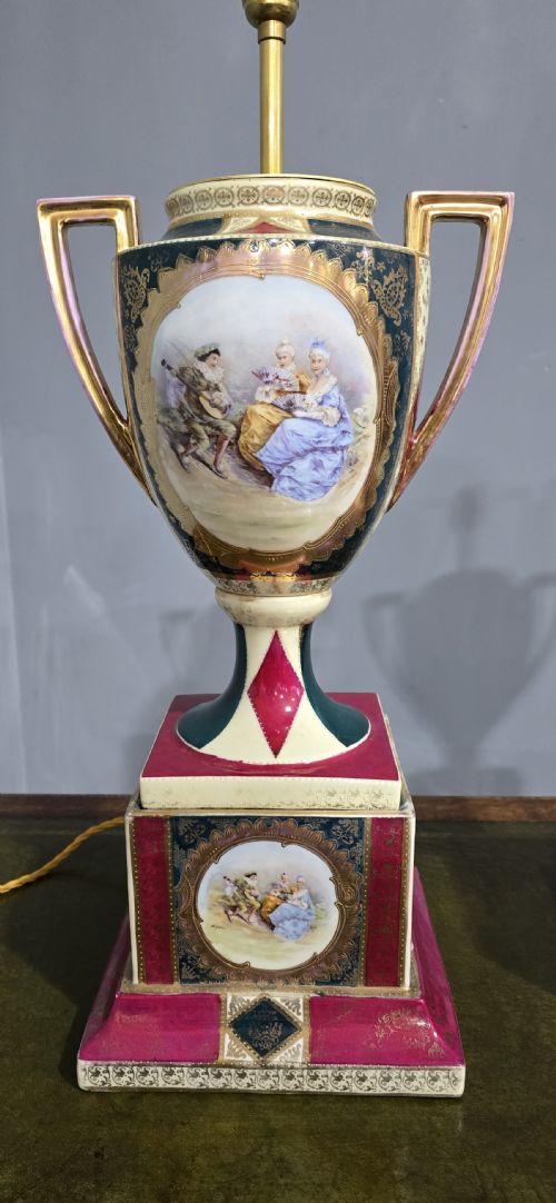 HUGE PAIR VIENNA TABLE LAMPS - ADDITIONAL PHOTO 1