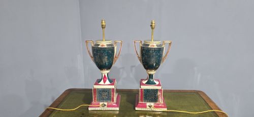 HUGE PAIR VIENNA TABLE LAMPS - ADDITIONAL PHOTO 3