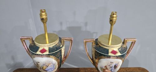 HUGE PAIR VIENNA TABLE LAMPS - ADDITIONAL PHOTO 4