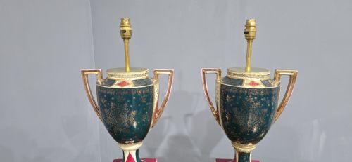 HUGE PAIR VIENNA TABLE LAMPS - ADDITIONAL PHOTO 7