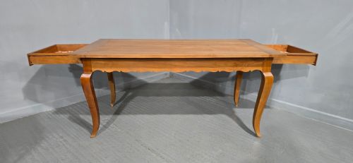 VERY GOOD FRENCH CHERRY FARMHOUSE KITCHEN REFRECTORY DINING TABLE - ADDITIONAL PHOTO 3