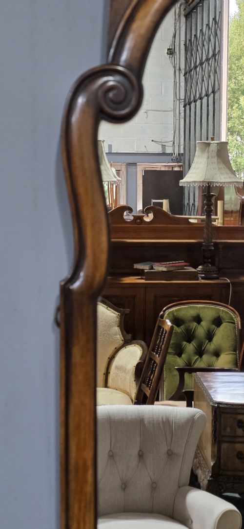 QUEEN ANNE WALNUT MIRROR - ADDITIONAL PHOTO 2
