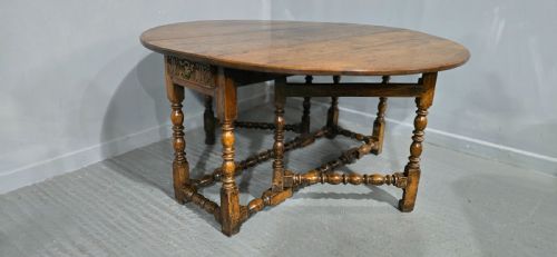 SUPER C18TH OAK DROPLEAF DINING TABLE - ADDITIONAL PHOTO 3