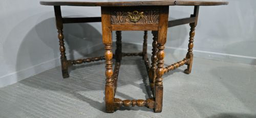 SUPER C18TH OAK DROPLEAF DINING TABLE - ADDITIONAL PHOTO 10