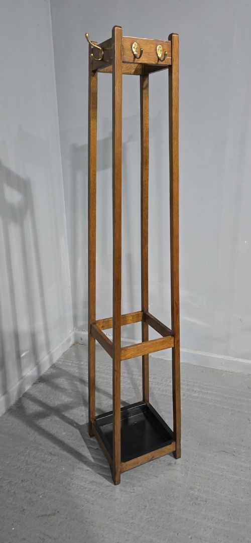 Oak Coat Stick Stand