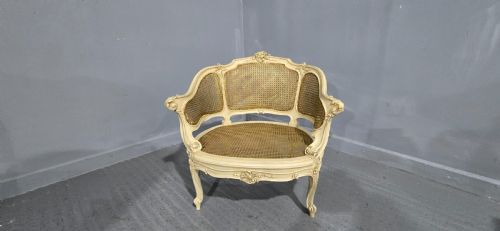 SUPERB FRENCH BERGERE TUB CHAIR - ADDITIONAL PHOTO 1