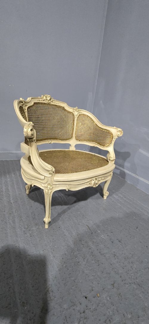 SUPERB FRENCH BERGERE TUB CHAIR - ADDITIONAL PHOTO 6