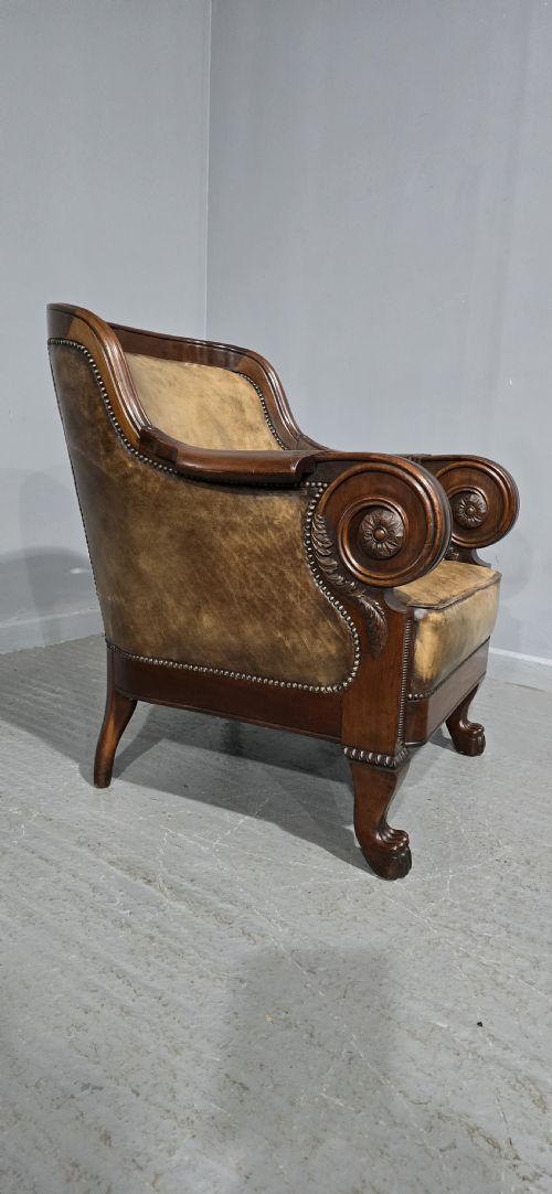 OUTSTANDING LIBRARY CHAIR IN THE MANNER OF GEORGE BULLOCK - ADDITIONAL PHOTO 11