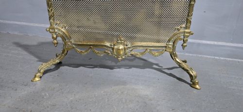 VICTORIAN GILT BRASS FIRE GUARD - ADDITIONAL PHOTO 1