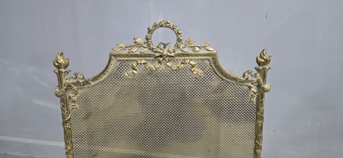 VICTORIAN GILT BRASS FIRE GUARD - ADDITIONAL PHOTO 3