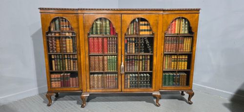 fig 1. Queen Anne Walnut Adjustable Library Bookcase