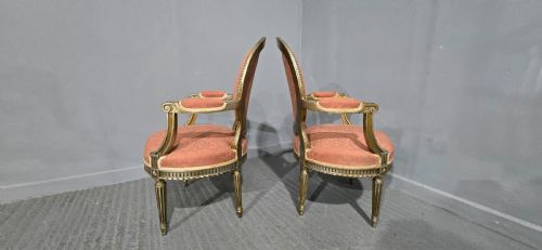 PAIR FRENCH SILVER GILT ELBOW CHAIRS - ADDITIONAL PHOTO 11
