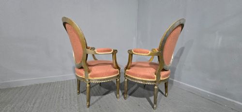 PAIR FRENCH SILVER GILT ELBOW CHAIRS - ADDITIONAL PHOTO 13