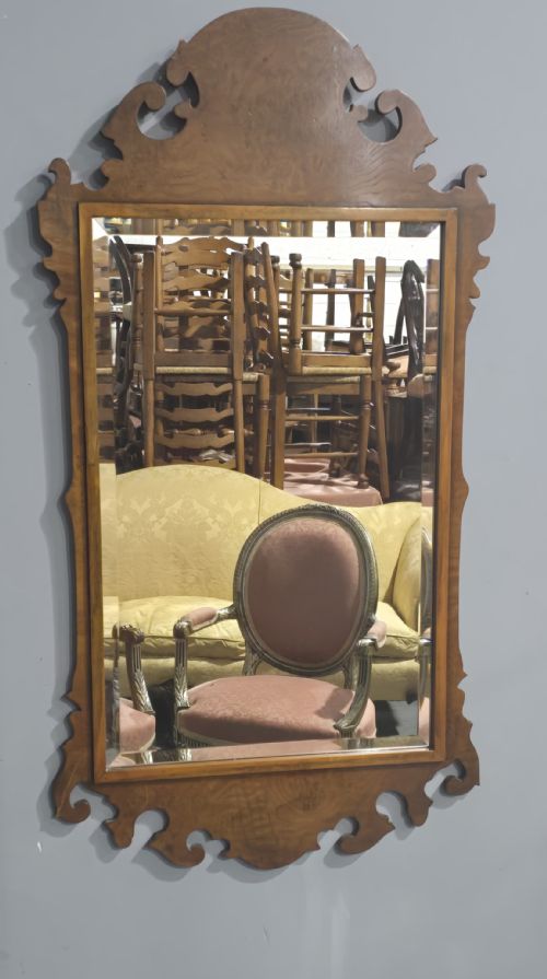 BURR WALNUT WALL MIRROR - ADDITIONAL PHOTO 1