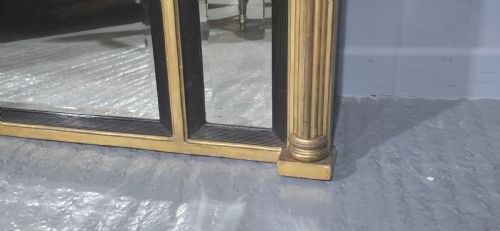 SUPERB REGENCY TRIPLE PLATE OVERMANTLE MIRROR - ADDITIONAL PHOTO 6