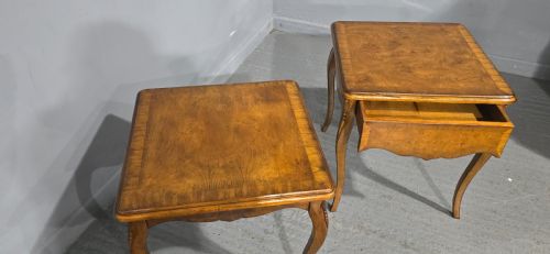 PAIR BURR ELM LAMP TABLES - ADDITIONAL PHOTO 5