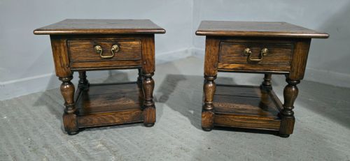 fig 1. Super Pair Oak Lamp Tables