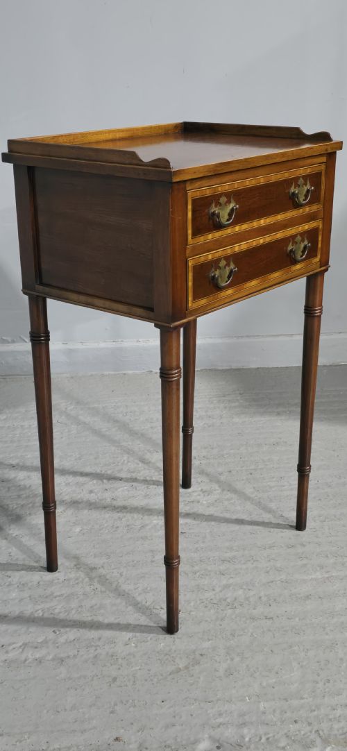 VERY PRETTY TWO DRAWER SIDE TABLE - ADDITIONAL PHOTO 6