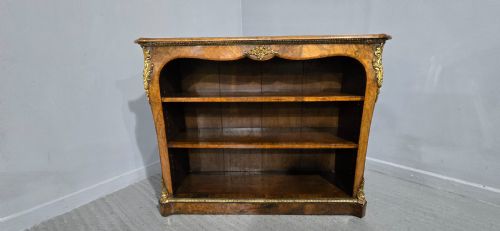 TOP QUALITY ENGLISH WALNUT OPEN LIBRARY BOOKCASE - ADDITIONAL PHOTO 1