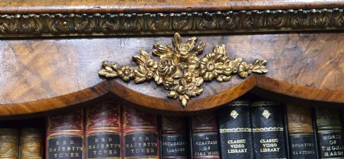 TOP QUALITY ENGLISH WALNUT OPEN LIBRARY BOOKCASE - ADDITIONAL PHOTO 11