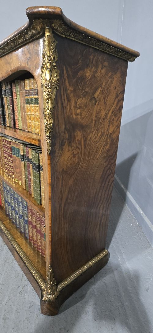TOP QUALITY ENGLISH WALNUT OPEN LIBRARY BOOKCASE - ADDITIONAL PHOTO 15