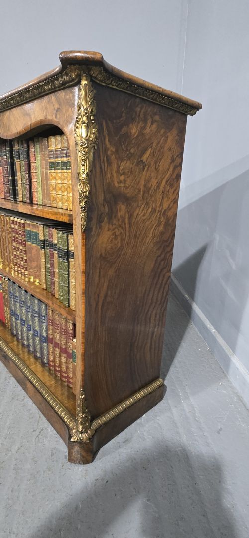 TOP QUALITY ENGLISH WALNUT OPEN LIBRARY BOOKCASE - ADDITIONAL PHOTO 16