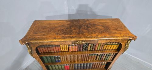 TOP QUALITY ENGLISH WALNUT OPEN LIBRARY BOOKCASE - ADDITIONAL PHOTO 18