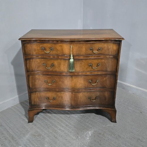 fig 1. Superb Serpentine Georgian Chest of Drawers of Small Proportions