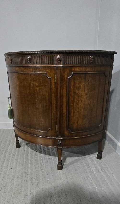 NICE QUALITY MAHOGANY DEMI LUNE CABINET - ADDITIONAL PHOTO 1