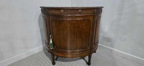 NICE QUALITY MAHOGANY DEMI LUNE CABINET - ADDITIONAL PHOTO 2