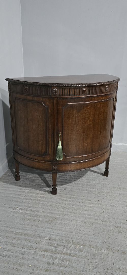 NICE QUALITY MAHOGANY DEMI LUNE CABINET - ADDITIONAL PHOTO 3