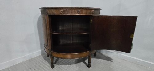 NICE QUALITY MAHOGANY DEMI LUNE CABINET - ADDITIONAL PHOTO 6