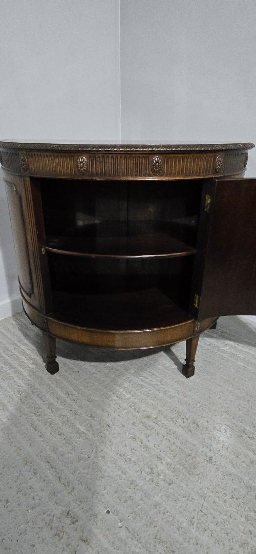 NICE QUALITY MAHOGANY DEMI LUNE CABINET - ADDITIONAL PHOTO 8