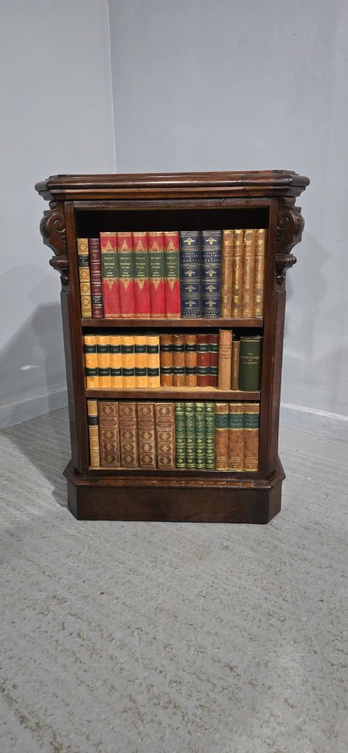 fig 1. Rare Freestanding Mahogany Open Double Adjustable Bookcase