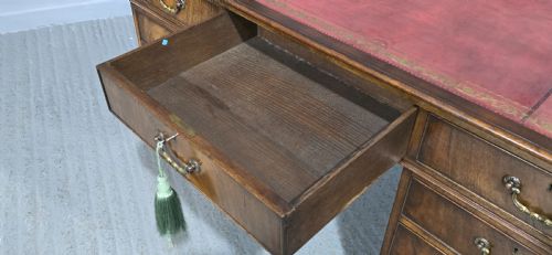 SUPERB MAHOGANY PARTNERS DESK - ADDITIONAL PHOTO 8