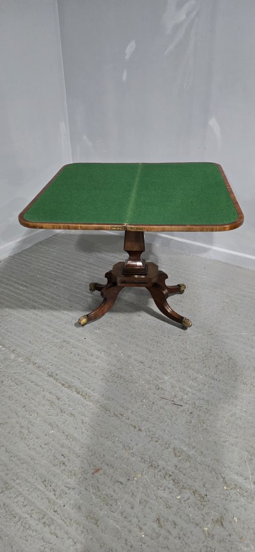 FINE REGENCY BRASS INLAID CARD TABLE - ADDITIONAL PHOTO 13