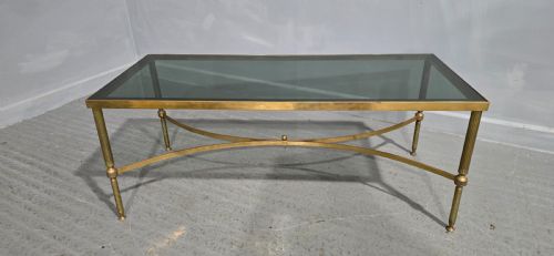 fig 1. French Jansen Maison Brass Coffee Table