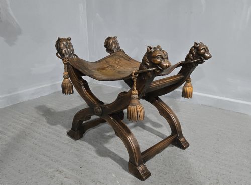 SUPERB WALNUT X FRAMED STOOL - ADDITIONAL PHOTO 3