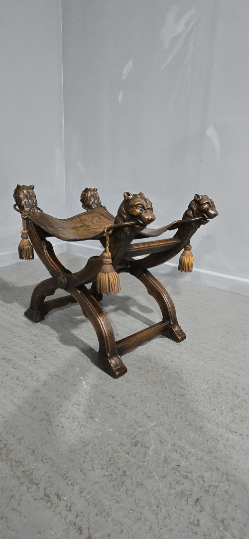 SUPERB WALNUT X FRAMED STOOL - ADDITIONAL PHOTO 4