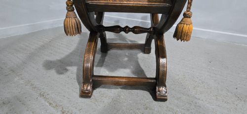 SUPERB WALNUT X FRAMED STOOL - ADDITIONAL PHOTO 8