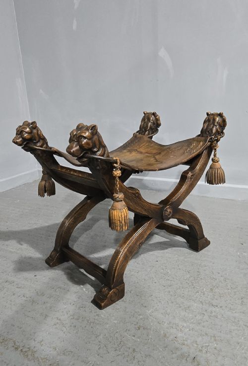 SUPERB WALNUT X FRAMED STOOL - ADDITIONAL PHOTO 9