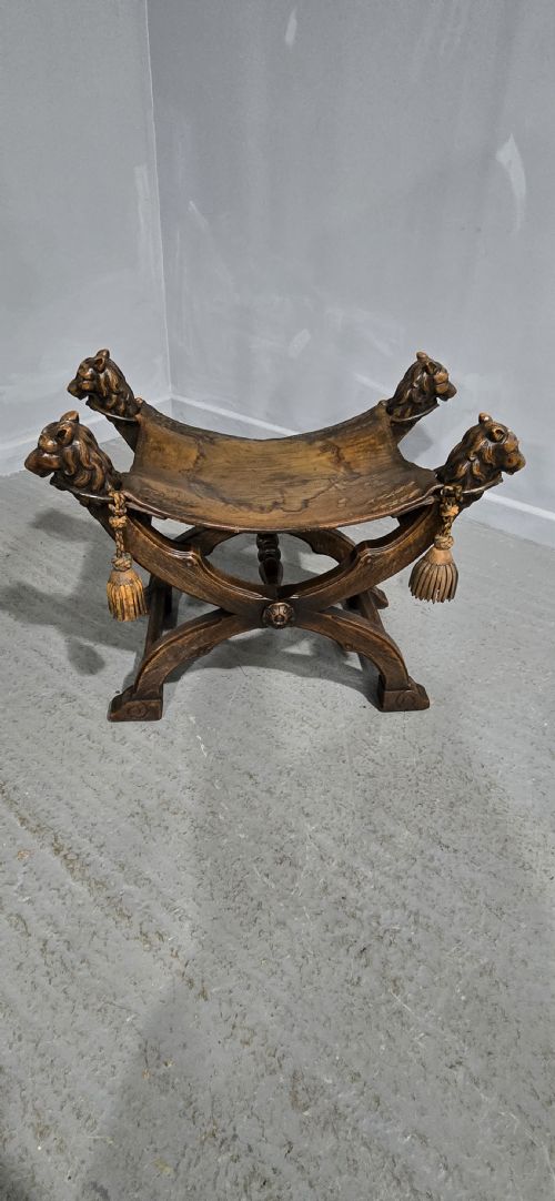 SUPERB WALNUT X FRAMED STOOL - ADDITIONAL PHOTO 13