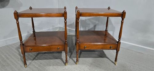 fig 1. Fine Pair Regency Mahogany Lamp Tables