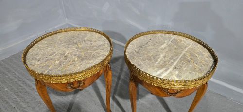SUPER PAIR FRENCH KINGWOOD LAMP TABLES - ADDITIONAL PHOTO 3