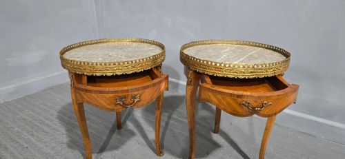 SUPER PAIR FRENCH KINGWOOD LAMP TABLES - ADDITIONAL PHOTO 4