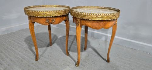SUPER PAIR FRENCH KINGWOOD LAMP TABLES - ADDITIONAL PHOTO 5