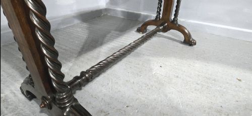 SUPERB REGENCY ROSEWOOD LIBRARY WRITING TABLE - ADDITIONAL PHOTO 4