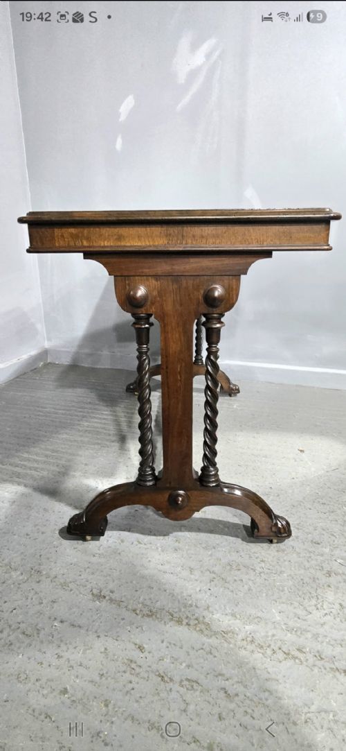SUPERB REGENCY ROSEWOOD LIBRARY WRITING TABLE - ADDITIONAL PHOTO 7