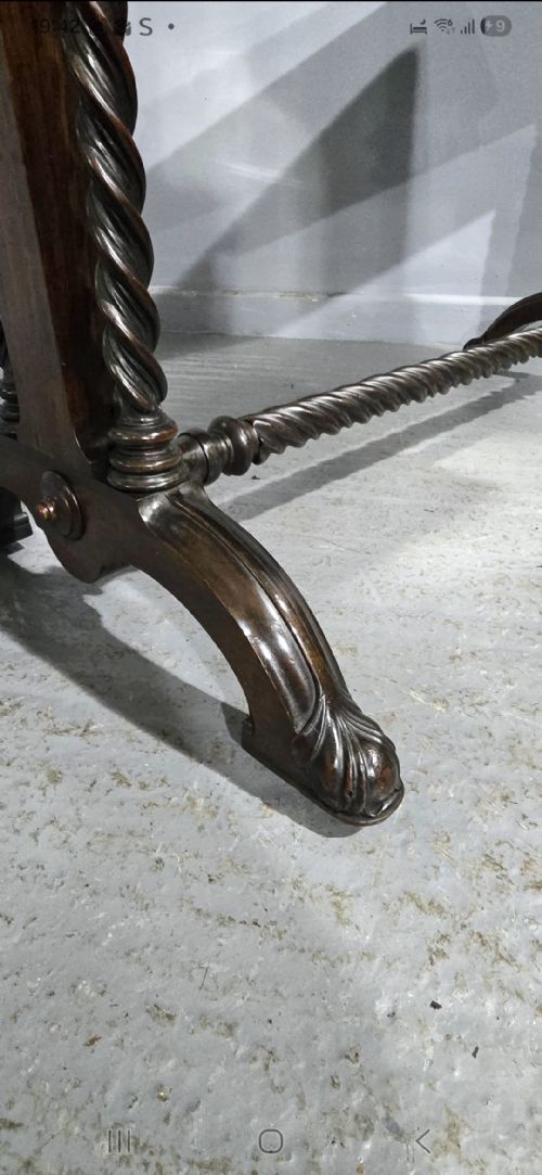 SUPERB REGENCY ROSEWOOD LIBRARY WRITING TABLE - ADDITIONAL PHOTO 8