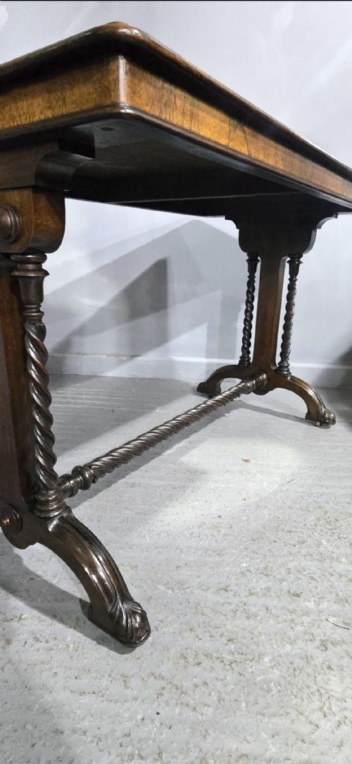 SUPERB REGENCY ROSEWOOD LIBRARY WRITING TABLE - ADDITIONAL PHOTO 9